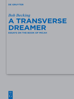 cover image of A Transverse Dreamer